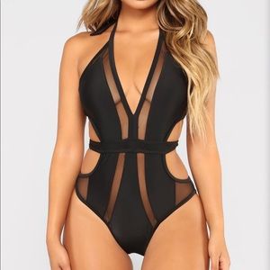 Black Cut Out One Piece